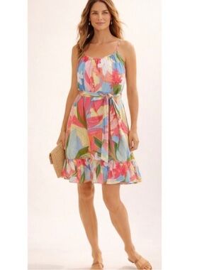 Tori Richard Tropical Floral Mini Dress Small